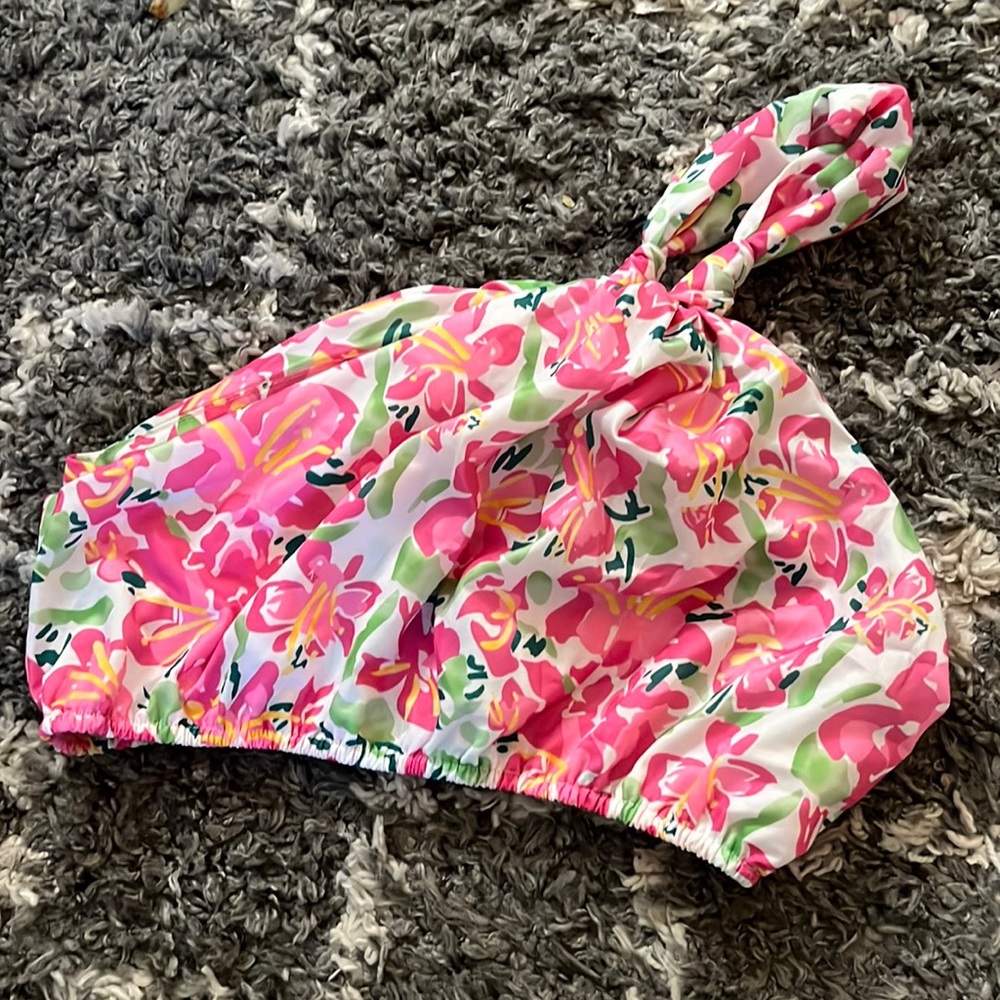 Shein One Sleeve Floral Top